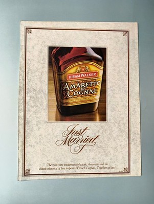 Amaretto Cognac Hiram Walker Clipping Werbung Anzeige Magazin