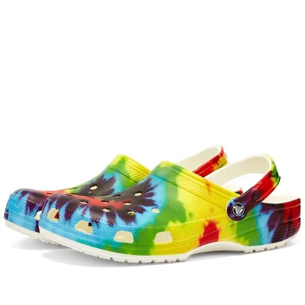 Tie dye 2025 rainbow crocs