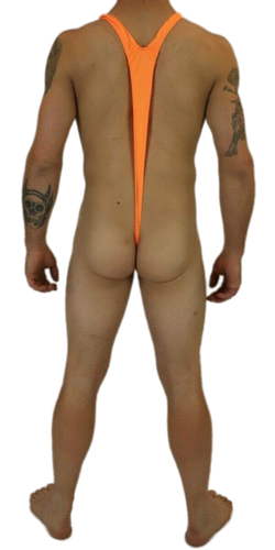Mankini Borat Orange Thong Bodysuit Swimsuit Lingerie Underwear Sexy - Picture 6 of 8