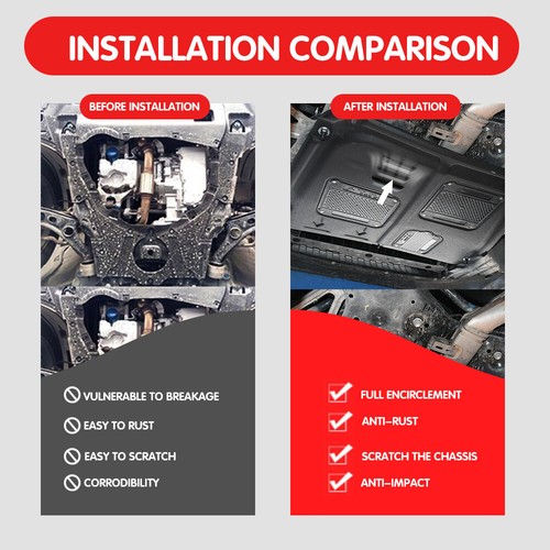Cubierta de motor automática para Nissan Altima 2013-2018 protector contra salpicaduras de motor plástico acero - Imagen 7 de 11