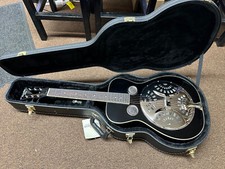 Recording King RR-36 Maxwell Series Round Neck Resonator Guitar Gloss Black Case
