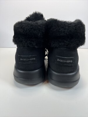 Skechers Womens On The Go Joy-Lush Boot Size 10 Black Suede
