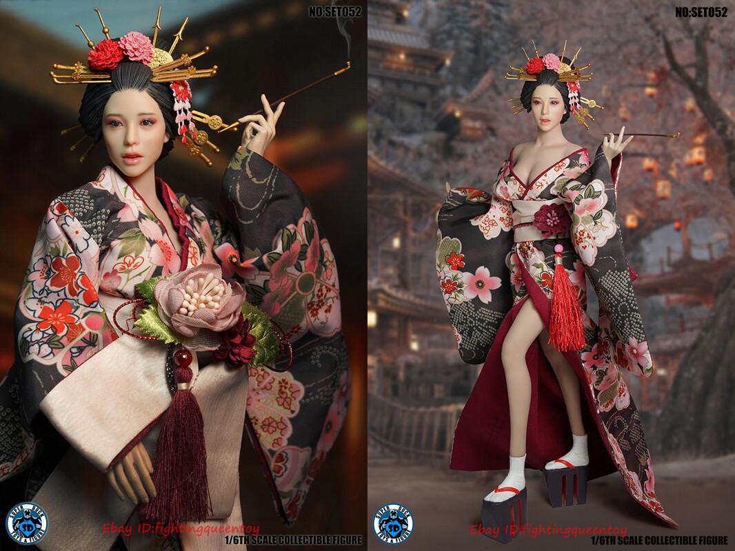SUPER DUCK SET052 1/6 The Japanese Geisha Head & Clothes