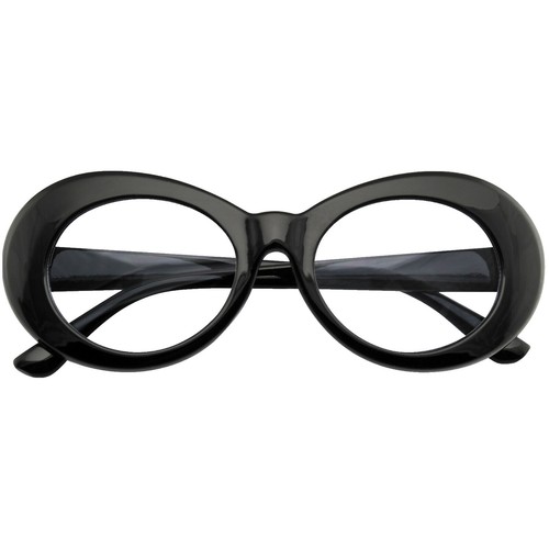Retro Übergroße Runde Lesebrille Für Damen Herren – Dicker Bügel, Klare PC-Gläser Als Computerbrillen-* Mit Fernsicht