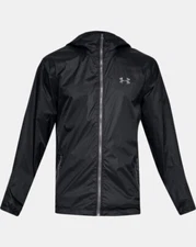 Under Armour Storm Forefront Rain Jacket Windbreaker Black New W/Tags Men’s M