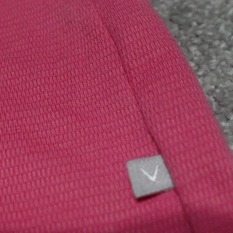 Camisa Polo Callaway Canyon Lake Para Mujer Grande Rosa Manga Corta Botón Golf Foto 3 de 4