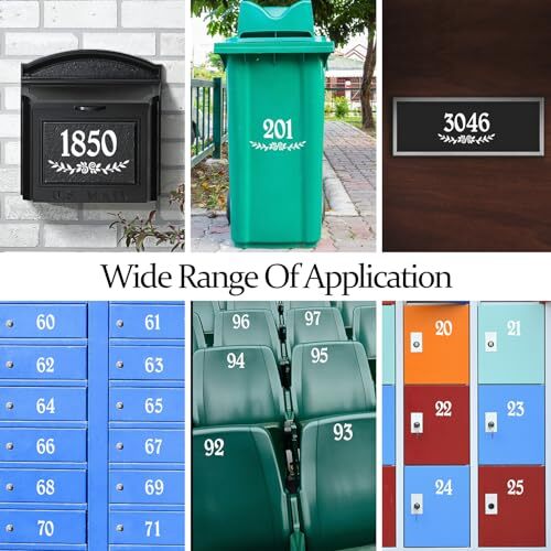 3 Inch Reflective Mailbox Numbers Stickers, 4 Set Waterproof Rustic White - Picture 4 of 7