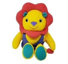 EDEN 12" VINTAGE YELLOW  RED BABY LION W/ PURPLE VEST STUFFED ANIMAL PLUSH TOY