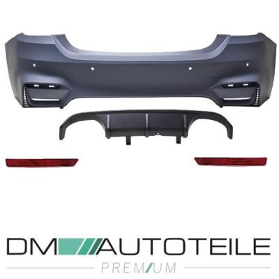 Evo Stoßstange hinten für Parkhilfe + Duplex Diffusor passt für BMW F32 F33 auße