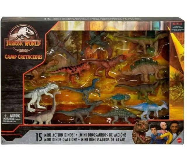 Jurassic World Camp Cretaceous Dinosaurs 15 Mini Action Dinosaurs