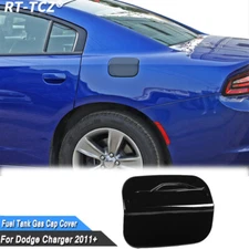 Door Fuel Tank Gas Cap Cover Trim For Dodge Charger 2011-2021 Accessories Black