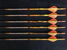 Black Eagle Spartan 350 .003 Fletched/Crested Arrows 1/2 Dozen BRAND NEW