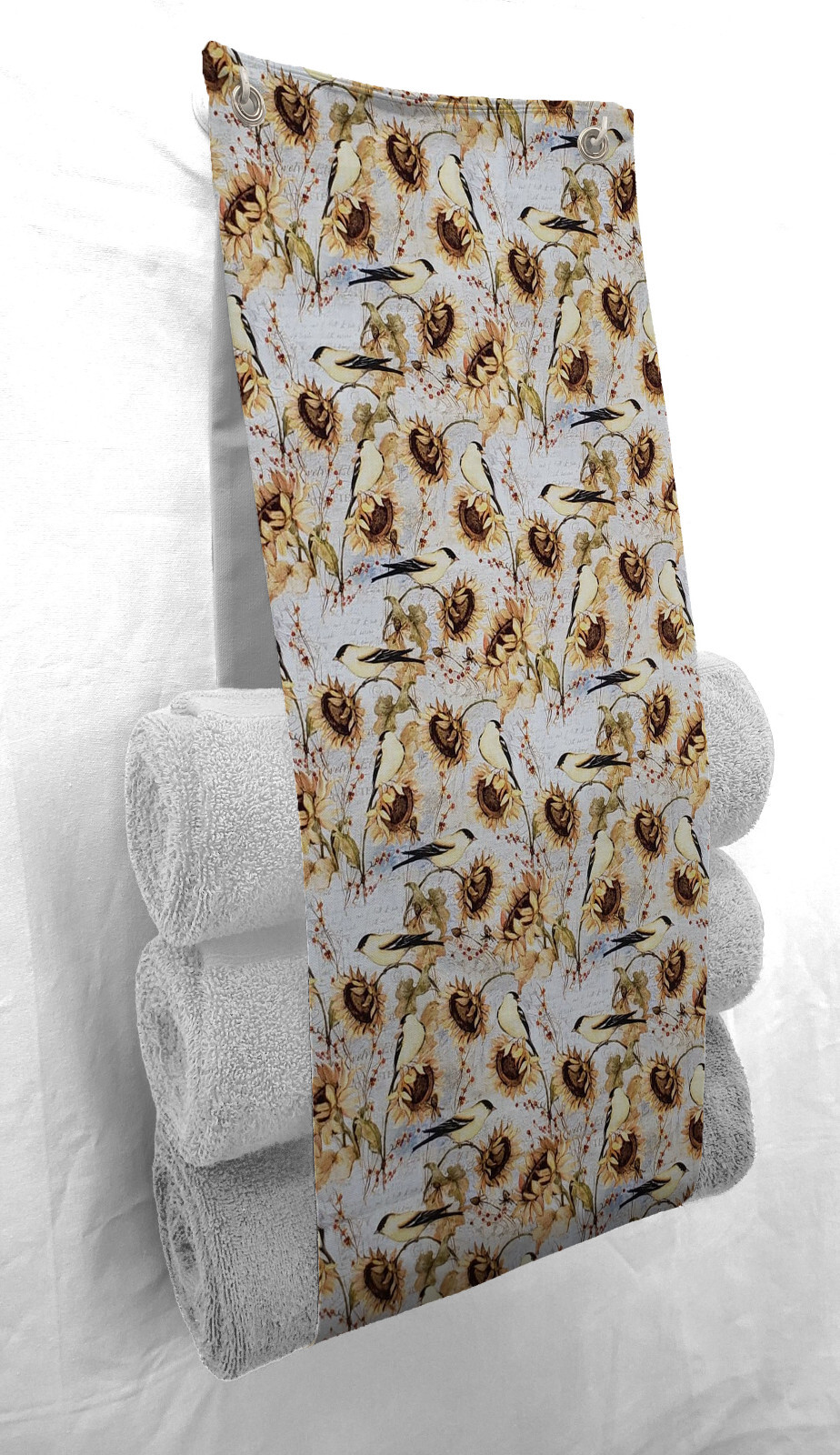 Harvest Sunflowers & Birds Bath Towel Holder 