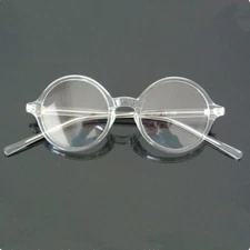 Vintage Round Crystal Clear Color Reading Glasses Full Rim +125 +150 +175 +600