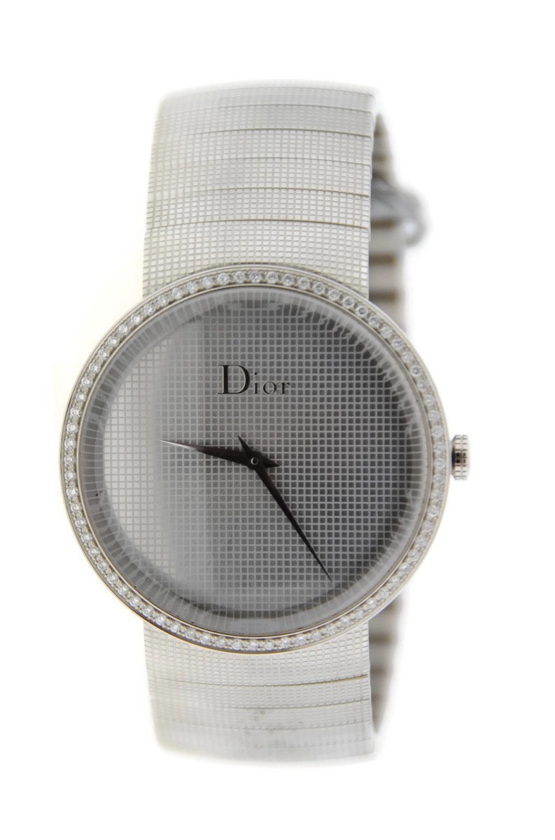 CHRISTIAN DIOR UNISEX DIAMOND BEZEL STAINLESS STEEL WRIST