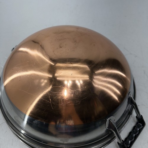 Vintage CookTime Cookware Stainless Steel Wok with Copper Bottom & Lid for Gas - Picture 7 of 9