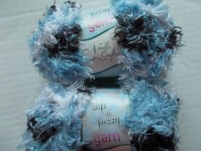 Needle Crafters Soft 'n Fuzzy yarn, Suave, lot of 2 52 yds each 