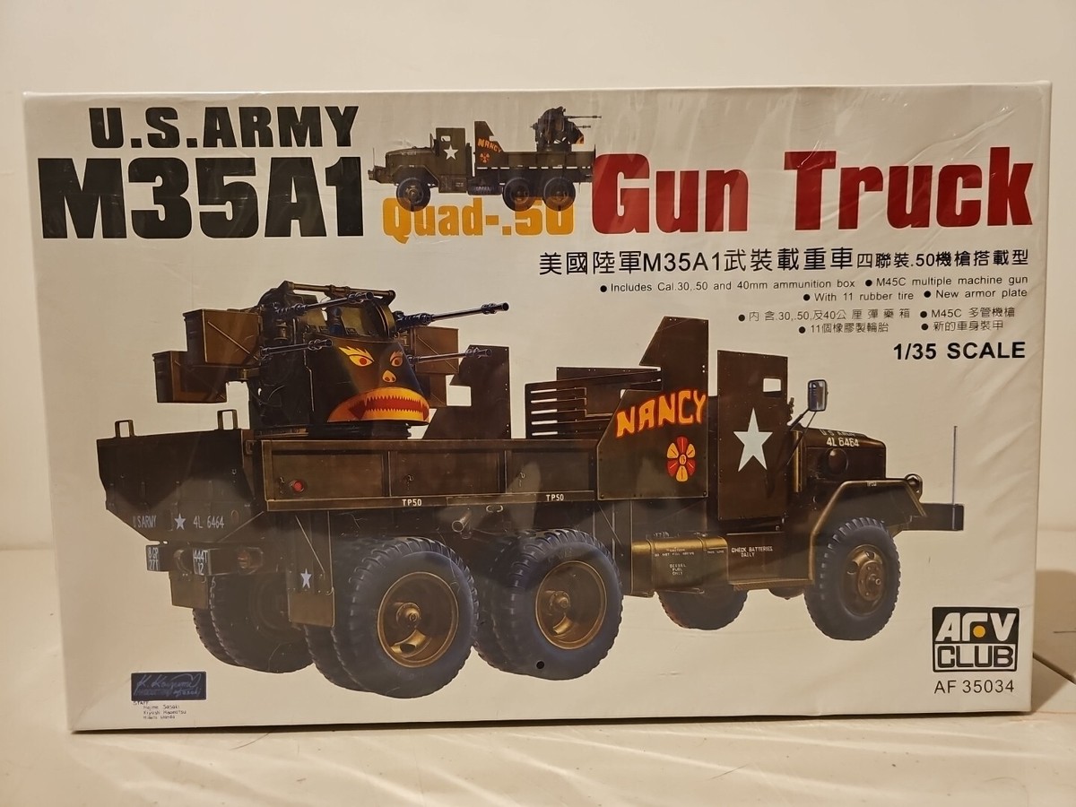 AFV Club #AF35034 US Army M35A1 Quad-.50 Gun Truck 1:35 Scale