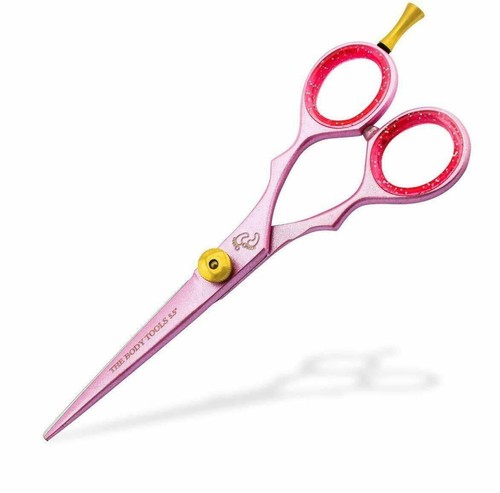 5.5" Pink Hair Cutting Scissors Barber Salon Unisex Grooming Steel Shears Comb - Picture 8 of 8