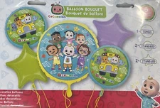 CoComelon 5 Piece Anagram Balloon Bouquet Birthday Party Decorations Supplies