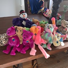 Lot of 20 TY beanie babies-Pinky, Princess, millennium, germania  more 