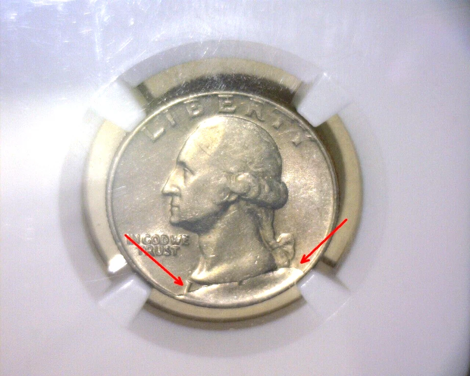 WASHINGTON QUARTER, DIE BREAK, 🌟HUGE OBVERSE CUD 🌟🌟ERROR COIN - Image 3 of 4