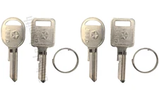 2 Pairs (4) Uncut Door & Ignition Key Blank Set For Jeep W/ Logo 321815 + 321816