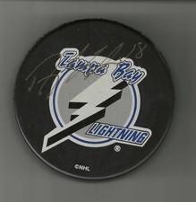 Daymond Langkow Signed Tampa Bay Lightning Souvenir Puck