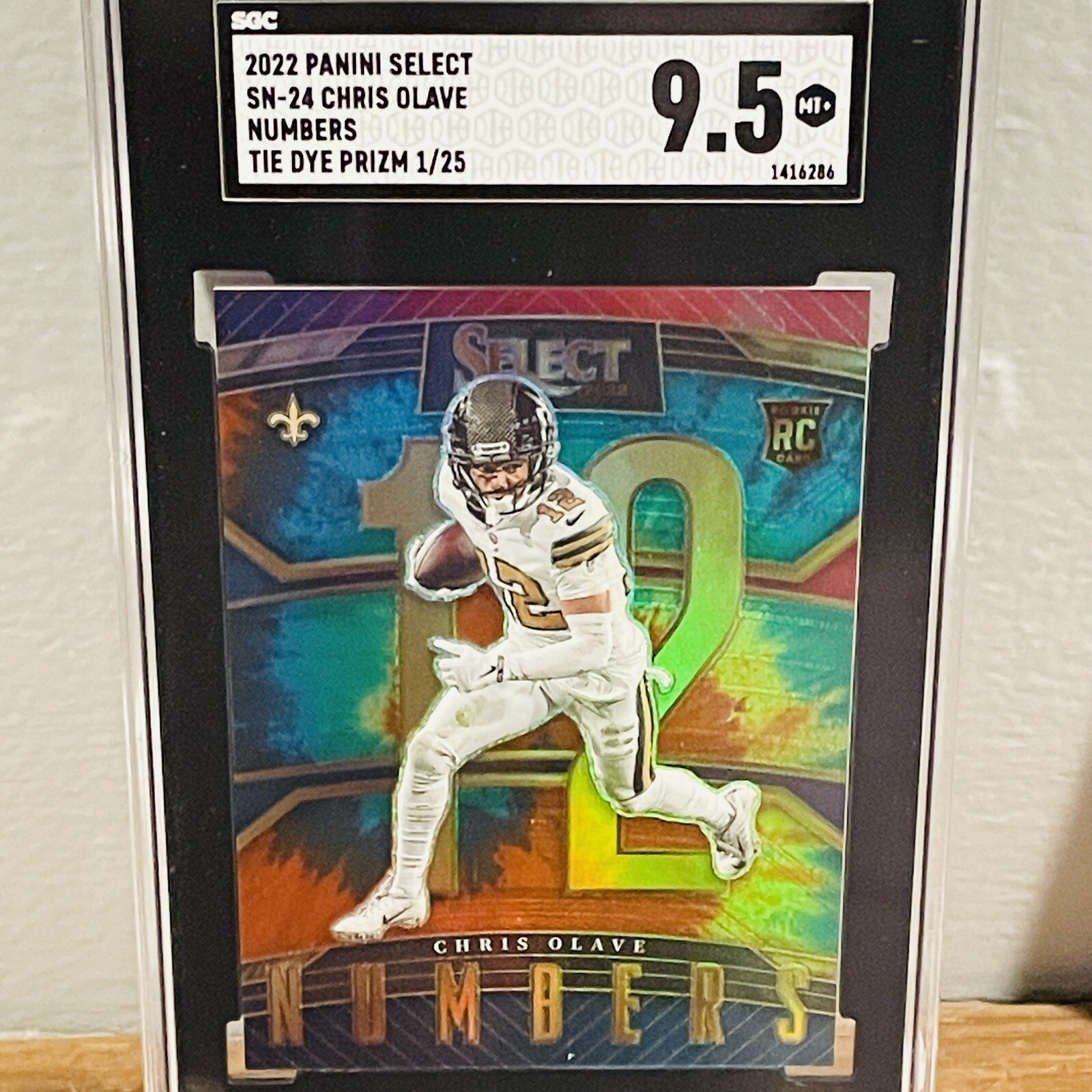 Chris Olave Panini Select Select Numbers #SN24 Tie-Dye