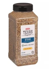 H-E-B Texas Originals Steak Seasonings HEB Value Size Made With Sea Salt 26 Oz