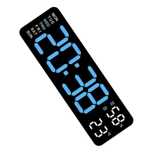 Digital LED Large Display Wall Alarm Clock With Calendar Temperature Date Clock - Picture 15 of 23