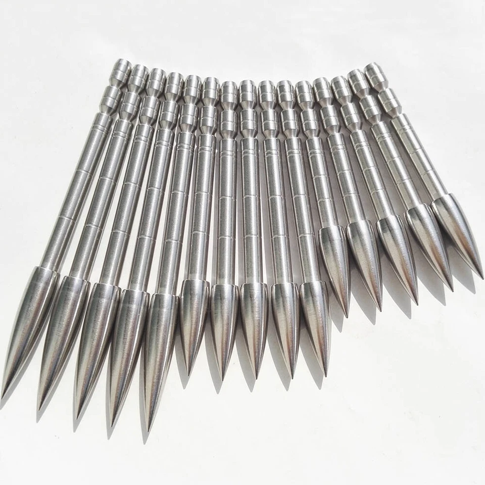 12X Archery Arrowheads Insert Tips 100-200gr Field Point 4.2mm Arrow Shaft DIY - Image 2 of 4