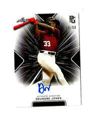 2021 DEUNDRE JONES LEAF PERFECT GAME AUTO BLACK PARALLEL ROOKIE #19/50  NEW