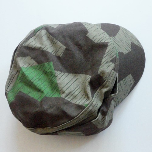 Segunda Guerra Mundial Ejército Alemán M43 Astilla Camuflaje Campo Gorra Sombrero Algodón Talla L (58-59CM) - Imagen 2 de 5