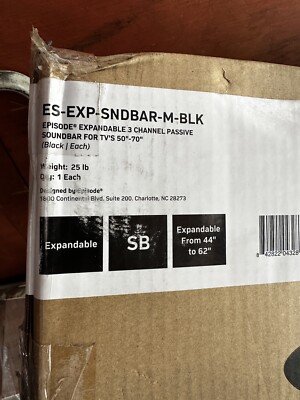 Episode ES-EXP-SNDBAR-M-BLK Soundbar 3 Channel Passive