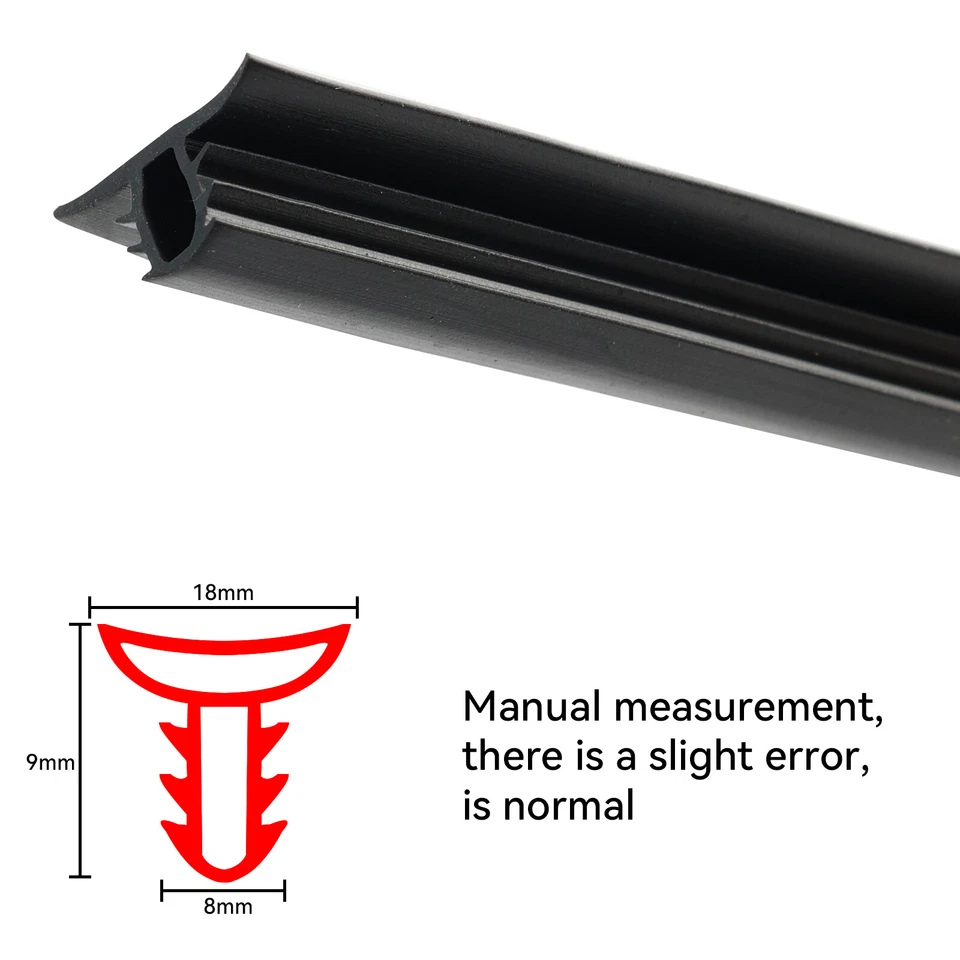 Tira de sellado universal para tablero de instrumentos de 1,6 m parabrisas empuje goma hueco aislamiento acústico Foto 3 de 4