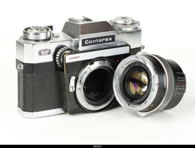 Appareil Zeiss Contarex Super Chromé + Planar 50mm F/2 - A Réviser, Bel état Cosmétique
