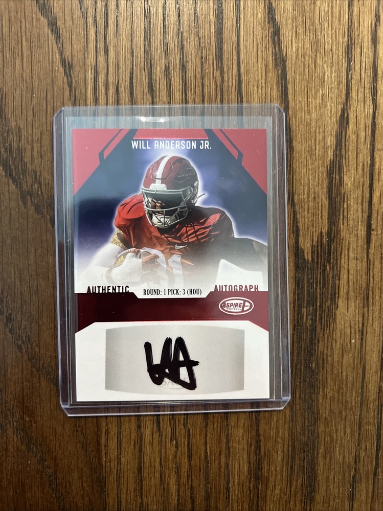 2023 Sage Aspire Will Anderson Jr Autograph Auto Red Alabama - Houston