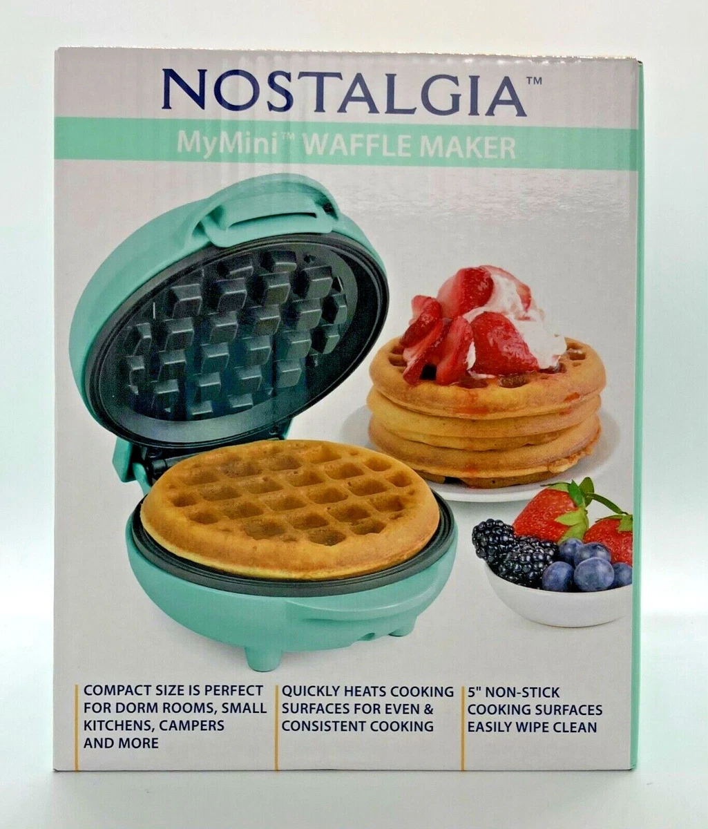 Nostalgia MyMini Waffle Maker 5 Non-Stick Cooking Surface NEW Factory  Sealed