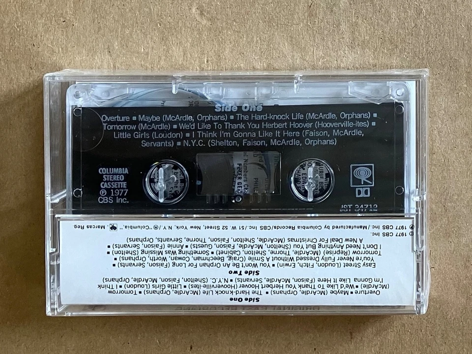 Vintage 1977 Annie - Original Cast Recording Cassette - CBS - New, Sealed - Image 3 of 4