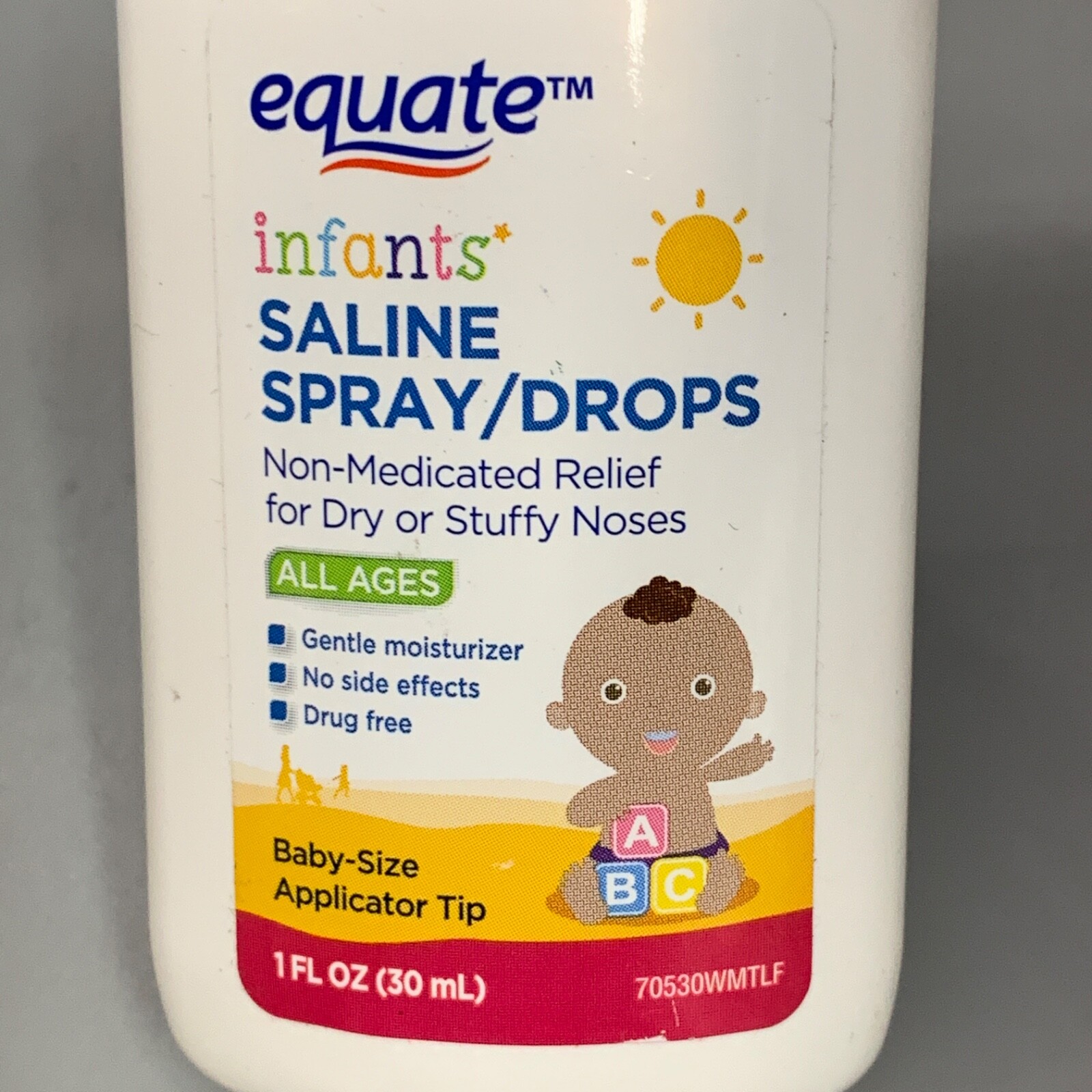 Equate Infants SALINE SPRAY DROPS for Dry Stuffy Noses 1 fl. oz x 3 PK