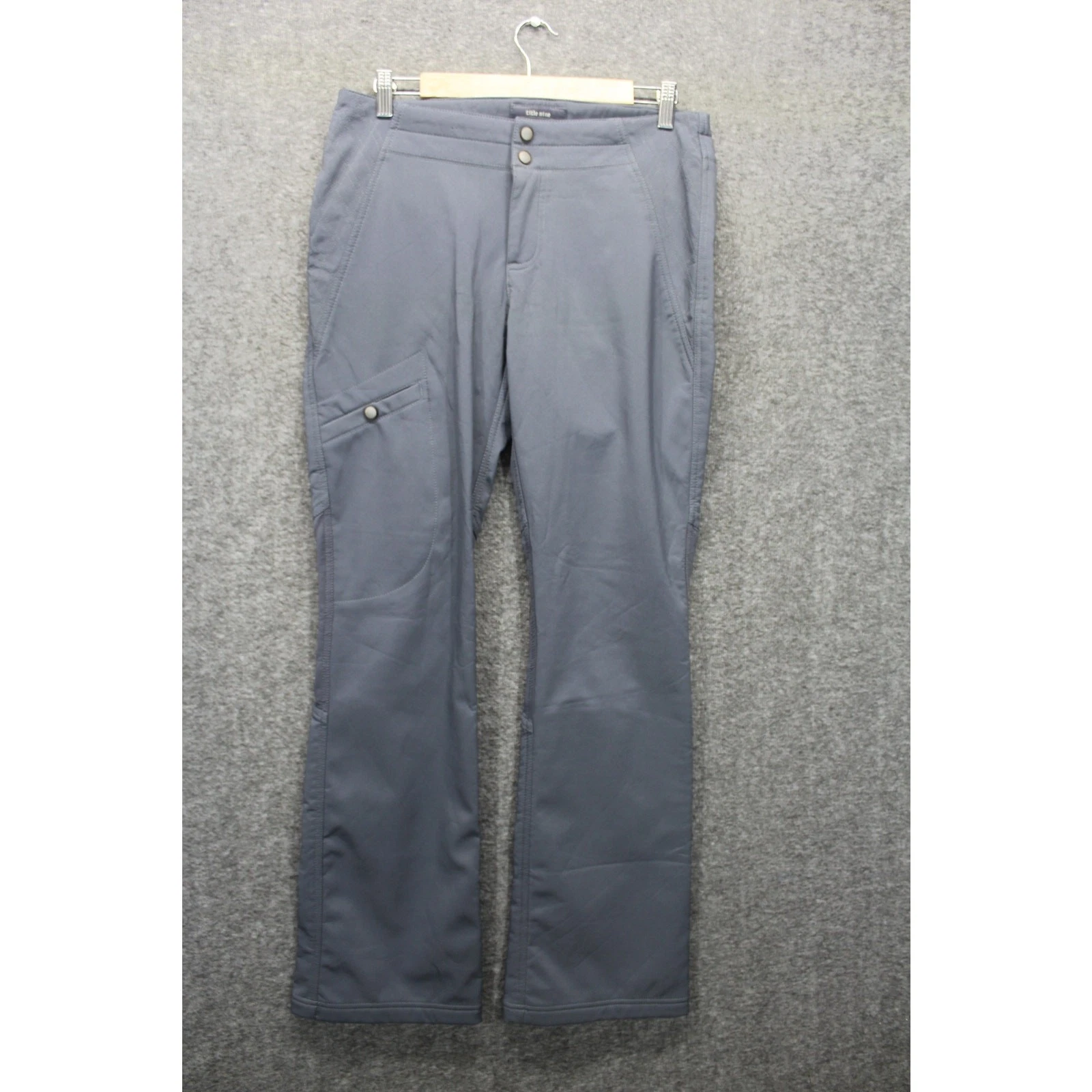 Title Nine Pants Womens 6 Gray Softshell Fleece Lined Hiking Outdoor Winter