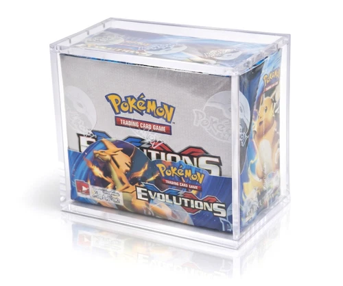 Pokemon TCG Booster Box Acrylic Case Magnetic Display Anti UV Protector Clear