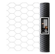 Hex Chicken Wire Fence Roll 3ft x 10 1/2" HEX Galvanized Garden Mesh Fence