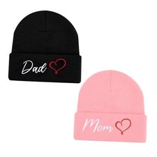 Mom and Dad Beanie Hats Grandpa Grandma Hubby Wifey Beanie Hats for Men Women
