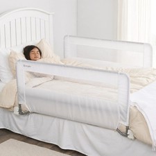 Double-Sided Swing Down Bed Rail Guard, Toddler Bed Rail for Twin Bed