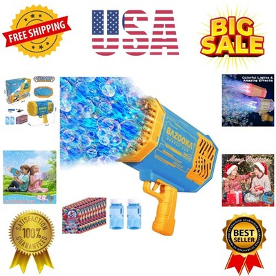 Bubble Machine Gun Kids Toys, Bubble Gun with Colorful Lights and Thousands B...