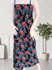 B.You Multicoloured Tropical Maxi Dress UK 14 Floral Strappy Summer RRP £30