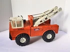 Tonka Vintage Mighty Wrecker Truck Pressed Steel Orange/White/Black Tow Vehicle