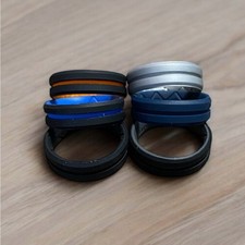 Set of 6 8MM Silicone Rubber Bands Unisex Wedding Sport size 13 NEW